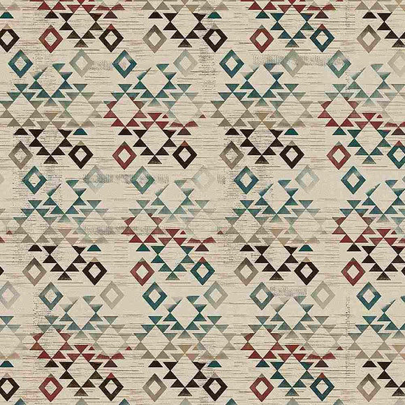 Timeless Treasure Great Outdoors Geo Pattern Natural NATURE-CD1701