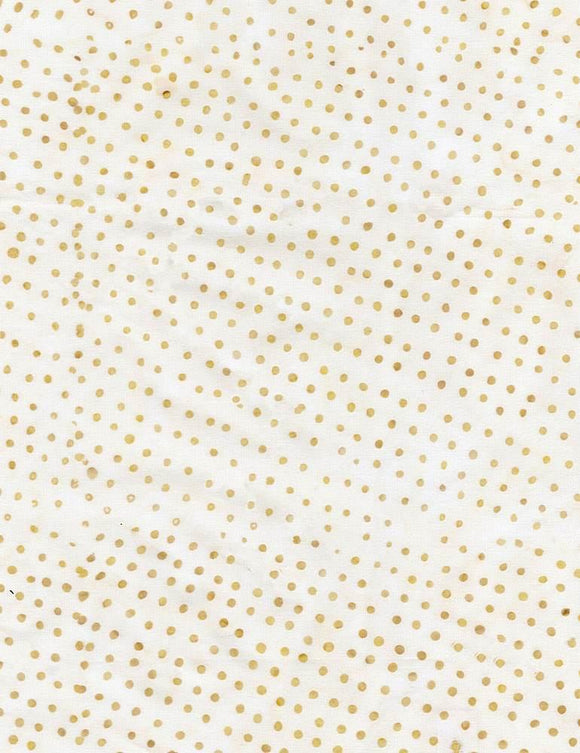 Timeless Treasures Batik Tonga Merry Dusty Dots Gold TONGA-B8827 GOLD
