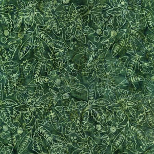 Timeless Treasures Batik Winter Foliage Fir TONGA-B8824 FIR