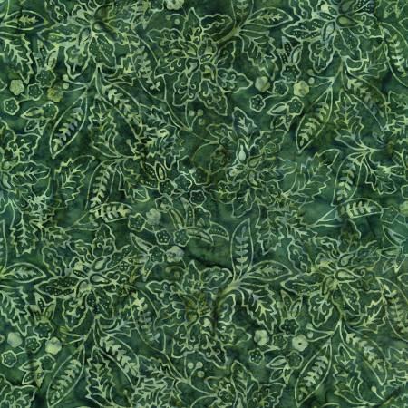 Timeless Treasures Batik Winter Foliage Fir TONGA-B8824 FIR