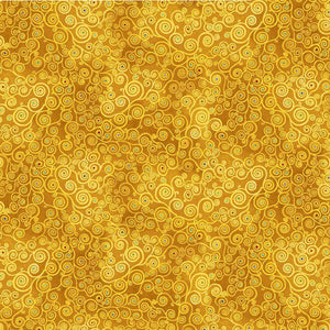 Timeless Treasures Golden Swirls CLEO-CM1885 GOLD