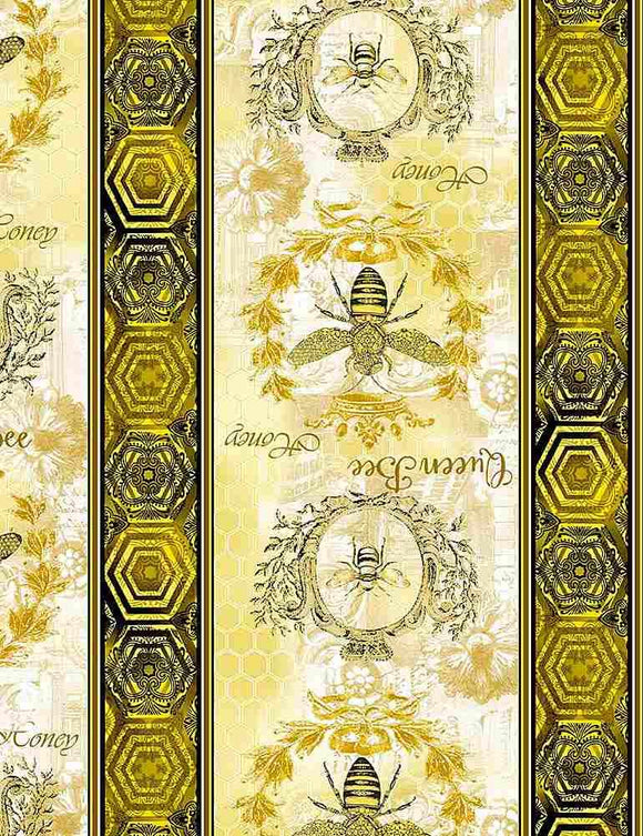 Stripe　–　Treasures　Quilt　and　Bee　BEE-CD1354　Timeless　Co.　Friends　Queen　BEE　Shop