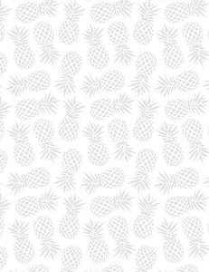 Timeless Treausures Pineapples White HUE-C6074
