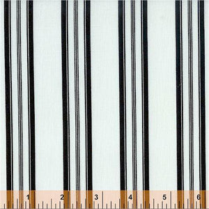 Windham Fabrics  Elegance Black Stripes on White  27276-2