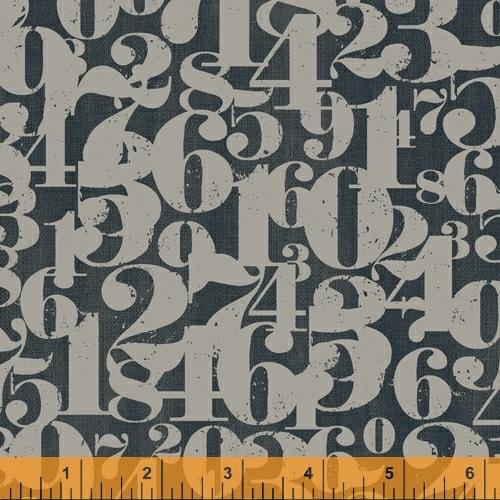 Windham Fabrics On Time Flannel Grey Numbers 37357F 6