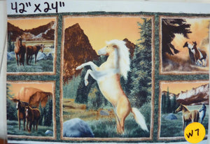 Wilmington Prints Wild Horses  Q1416P 92633  #7W
