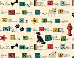 Wilmington Fabrics Dog Wisdom Alphabet 14609 294