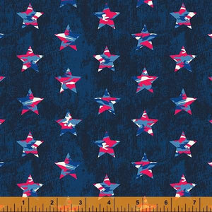 Windham Fabrics All American Blue Camo Stars 53060-8