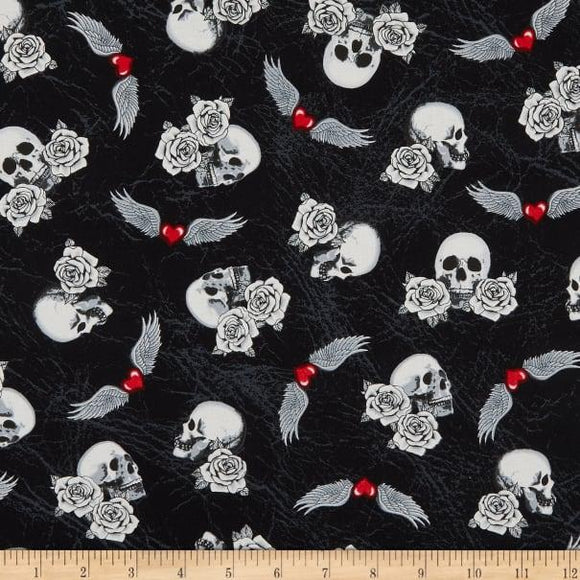 Windham Fabrics Born To Ride Skulls 52241 3