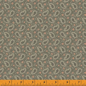 Windham Fabrics Hudson Stippled Paisley Olive 52952-6
