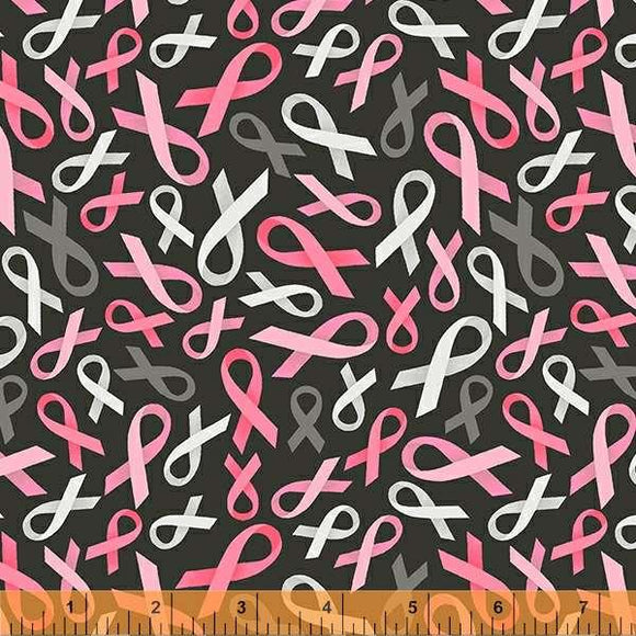 Windham Fabrics Patches of Hope Wear Pink Black 53212-5