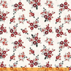 Windham Fabrics Ruby Corsage White 53391-2