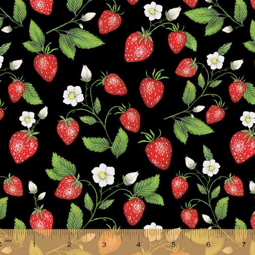 Windham Farics Just Fruit Tossed Strawberries 53313 2 BLACK