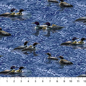 Northcott Fabrics Loon Lake Scattered Loons DP22049-44